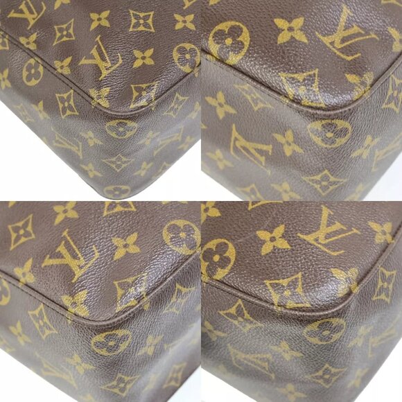 LOUIS VUITTON Looping GM Shoulder Bag Monogram Leather Brown USA M51145 37FA734 - Picture 15 of 16